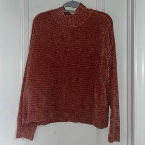 chenille mock neck sweater